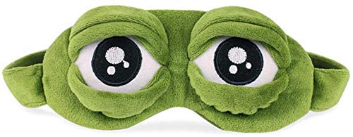 Store2508 Funny Plush Frog Eye Sleep Mask for Adults, Green