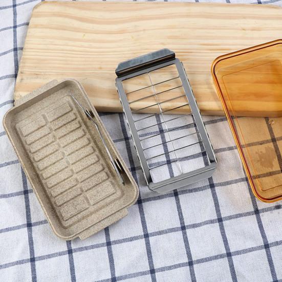 Коробка для резки масла с прозрачной крышкой, пищевая столешница, контейнер для масла, ящик для хранения, кухонные аксессуары