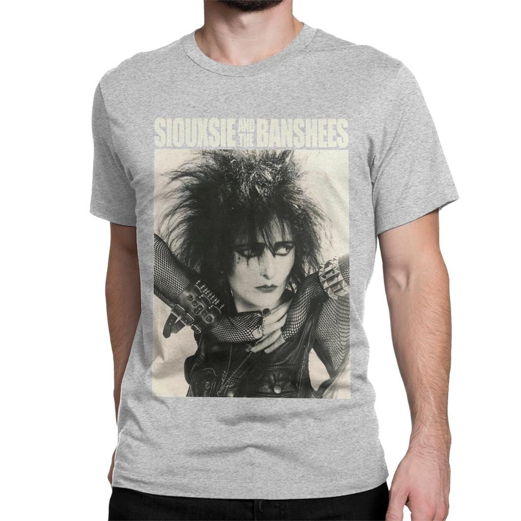 Футболка Siouxsie Sioux Музыкальная Рок-группа для Мужчин Женщин Хлопок Винтажная Футболка Siouxsie And The Banshees Футболки С Коротким Рукавом Одежда
