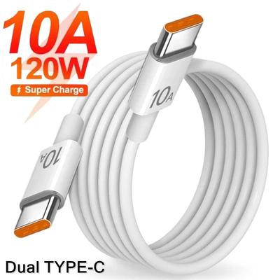 10A 120 Вт Сверхбыстрая зарядка Кабель Type C - Type C для iPhone 16 15 Huawei P60 P50 Кабель для передачи данных USB C для Xiaomi Samsung Poco Redmi