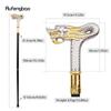 Golden White Dragon Head Fashion Walking Stick Decorative Stick Cospaly Vintage Party Fashionable Walking Cane Crosier 90cm
