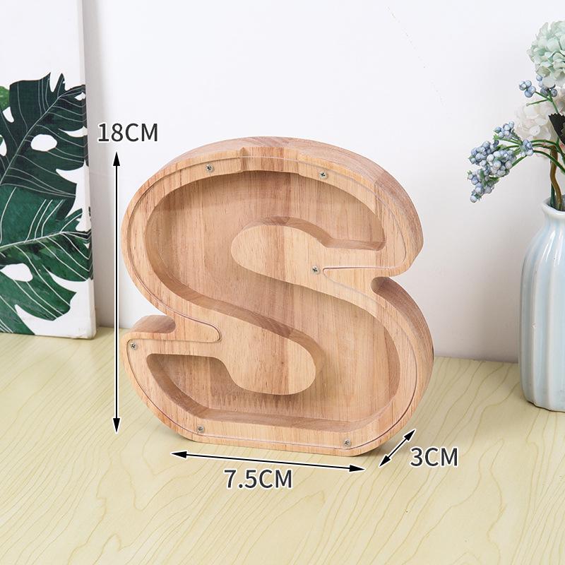 Деревянная и акриловая копилка для детей с алфавитом - прозрачный дизайн животных