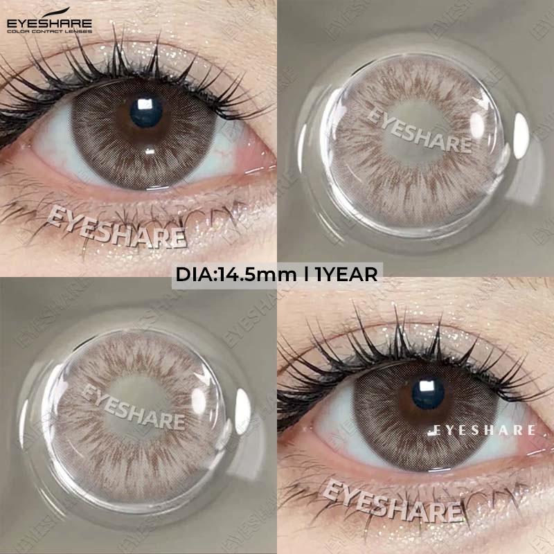 Eyeshare Новые цветные контактные линзы, сине-зеленые модные линзы для очков, черные натуральные косметические линзы, розовые кофейные нежные линзы, коричневые линзы, 1 пара