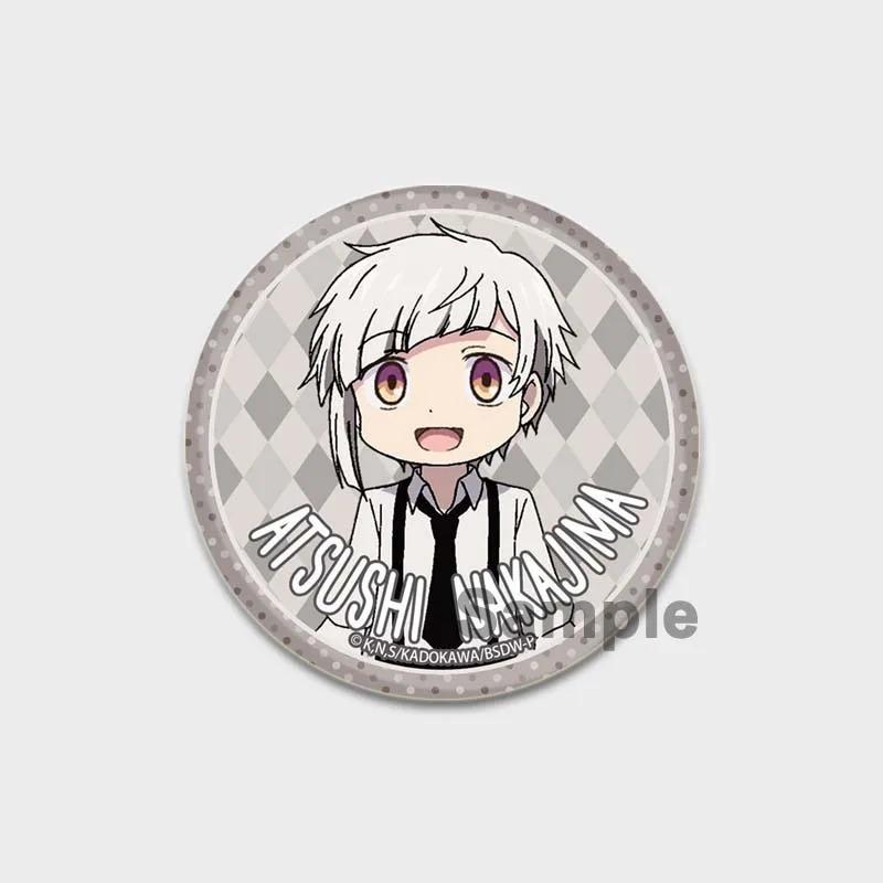 32/44/58MM Аниме значки на лацкан, милые мультяшные броши, значок для сумки шляпы, ювелирные подарки, Накадзима Дазай Осаму Накахара Чуя