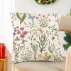 Наволочка весенней серии с принтом и мягкой потайной молнией, устойчивый к выцветанию льняной чехол, пригодный для машинной стирки