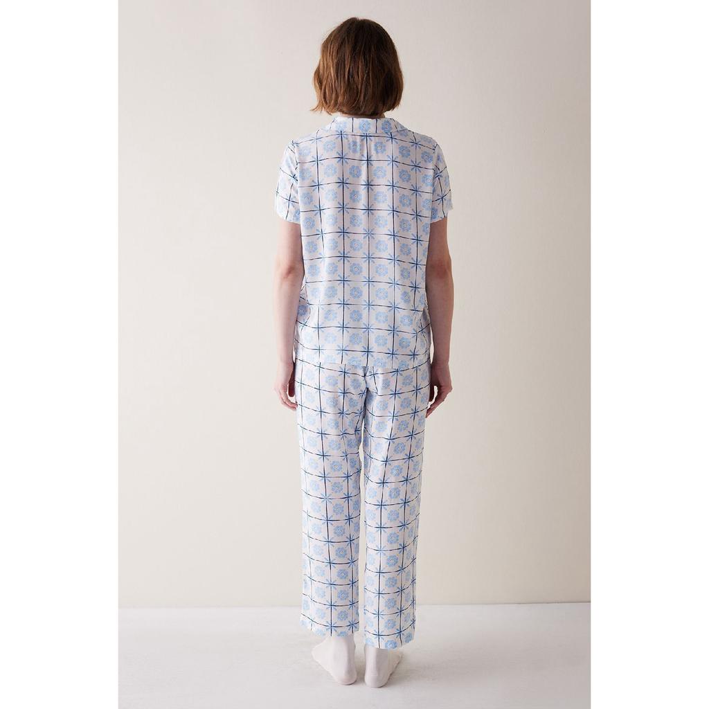 Base Lily Off-white Shirt Pajama Set