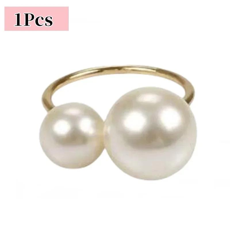 96 шт. Маленькие большие рамки для салфеток с жемчугом, металлические кольца для салфеток, свадебная вечеринка, праздничный банкет, рождественский ужин, декоративные подарки