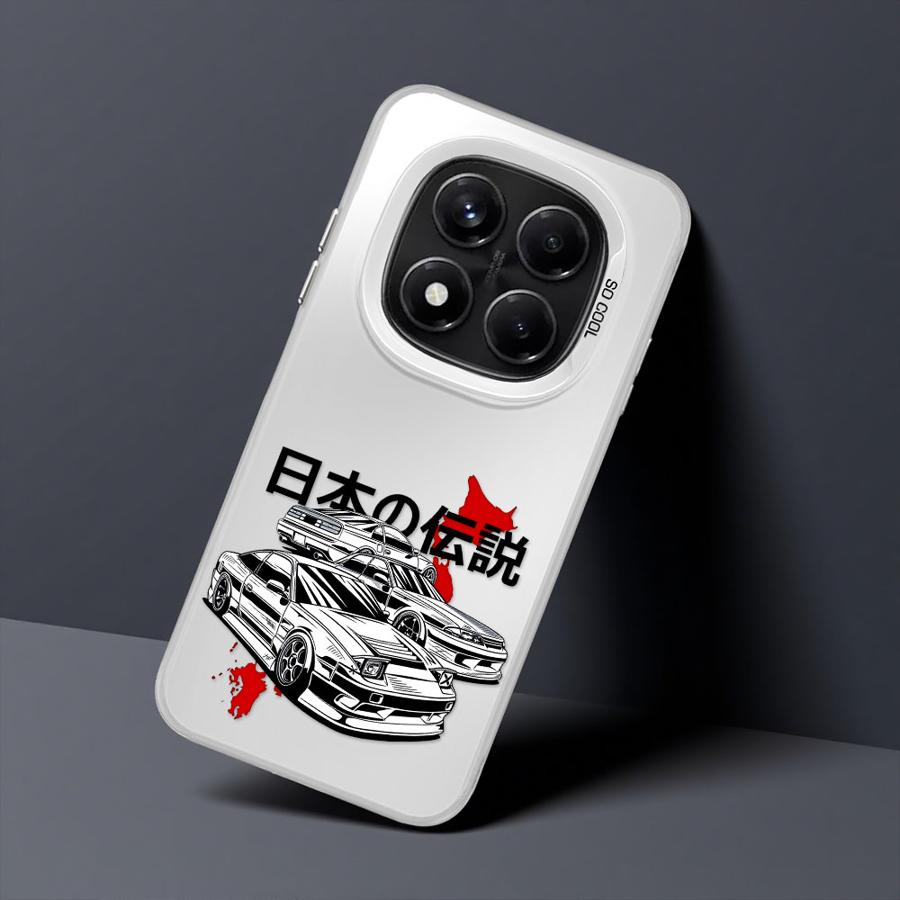 Phone Case for Xiaomi Redmi Note 10s 12 13 14 Pro Plus 11s 10 11 Pro Soft Cover JJapanese JDM Drift Car Red Sun
