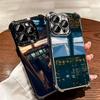 Aviation Aeroplane Pilot Cockpit Plating Phone Case For Iphone 16 17 Pro Max Air 16E 14 15 Plus 12 13 Mini Anti-Fall Airabag Cov