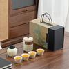Ru Kiln Gold Silk Ancient Rhyme Guochao Ceramic Kung Fu Travel Tea Set Thousand Miles of Jiangshan High-end Gift Box