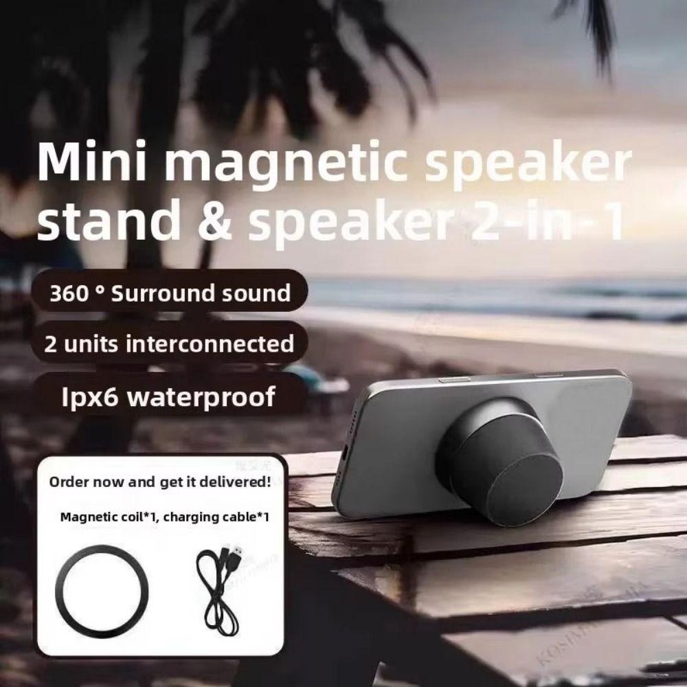 2 in 1 Magnetic Bluetooth Speaker Wireless Mini Bluetooth Speaker Car Use