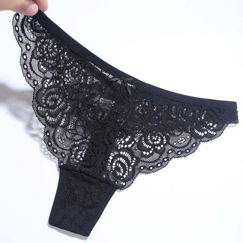 3Pcs/Set Julexy Big Thongs Lace Sexy Women Panties Solid Plus Size Hollow Out Underwear G-string 1XL-4XL Lingerie for Women
