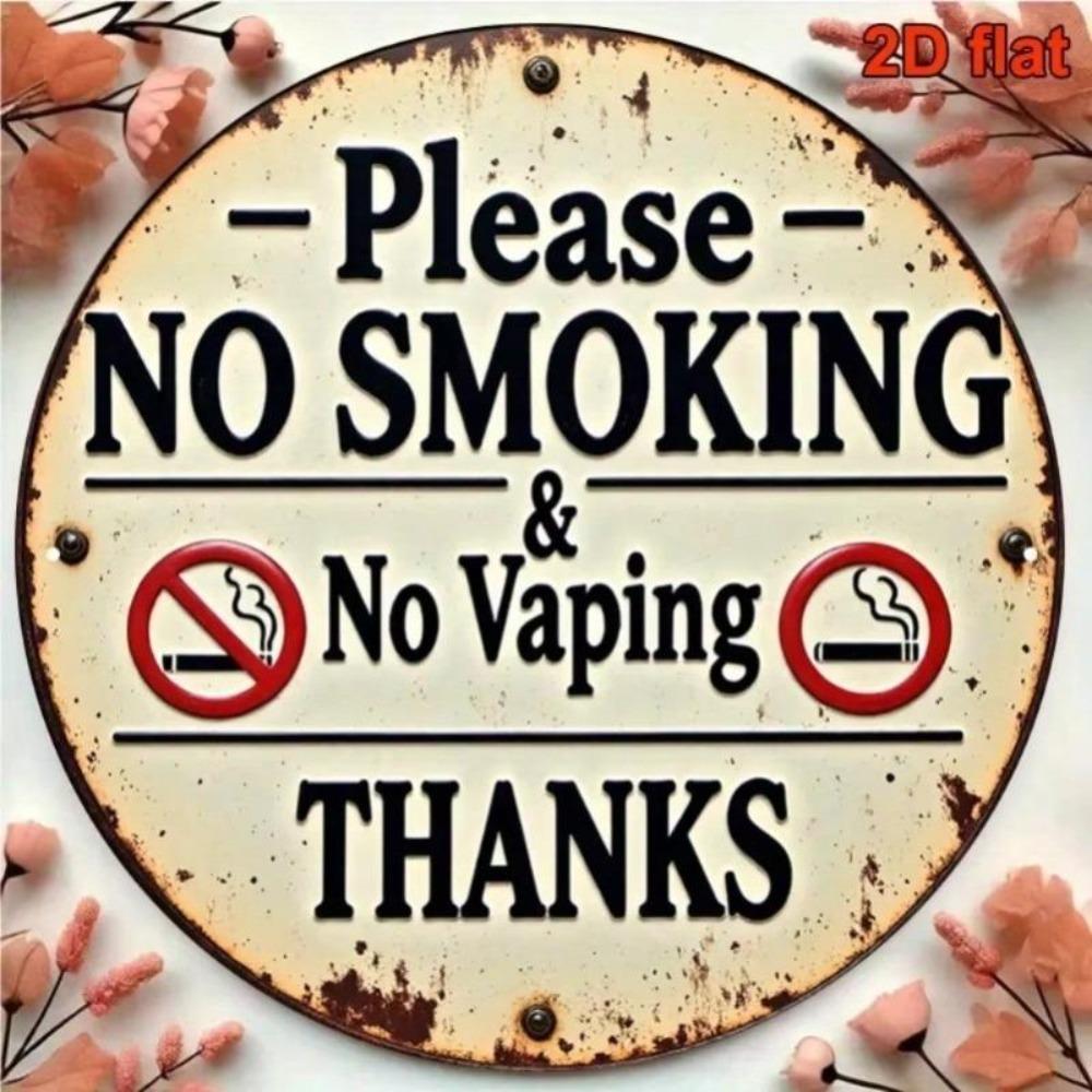 Курение и вейпинг запрещены Ретро Металлическая настенная табличка