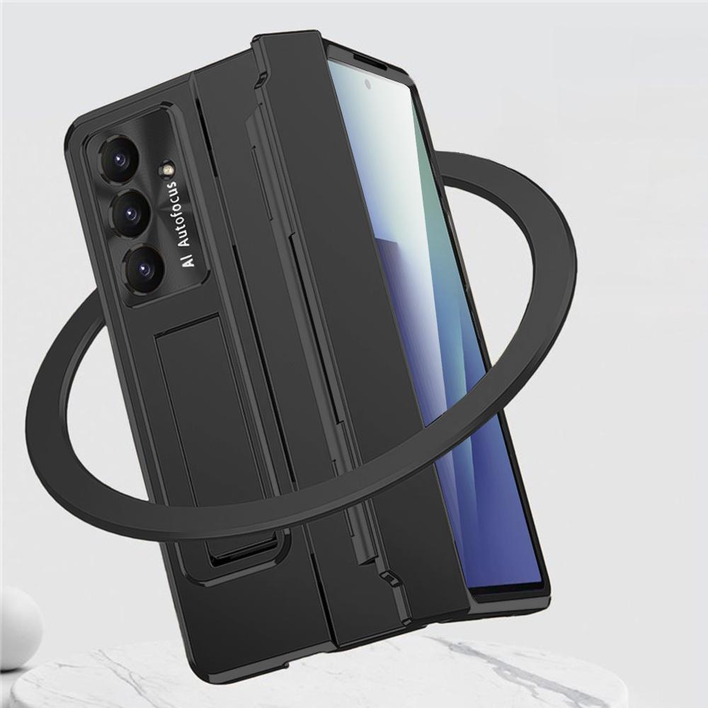 Samsung Galaxy Z Fold7 5G Stand Case with Hinge Protection, Glass and Stylus - Black