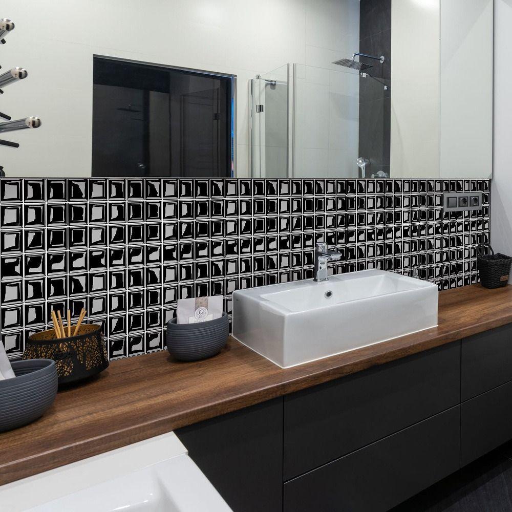 10 шт. ПВХ мозаичные плитки настенные наклейки 10x10 см кирпичные плитки наклейки спальня