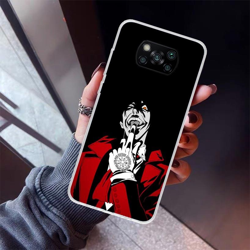 A-Alucard Hellsing Anime Phone Case For Xiaomi Poco X5 X6 X7 Pro F7 Ultra M7 Redmi 15C 15 13C 13 12C 12 10 10C 10A 9 9C 9T 9A Co