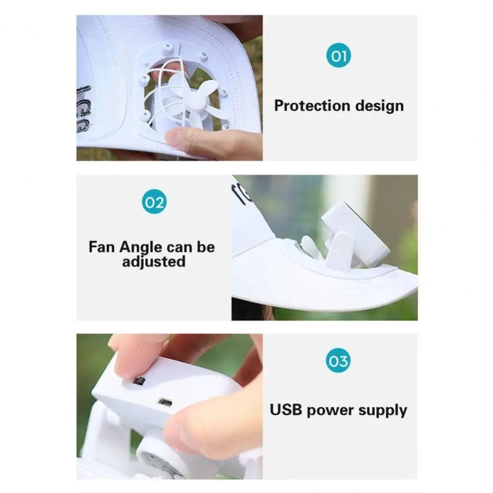 С Вентилятором Охлаждения Бейсболка Вентилятор Зарядка от Солнца Защита от Солнца Кепка Повседневная Шляпа от Солнца с Вентилятором На Открытом Воздухе