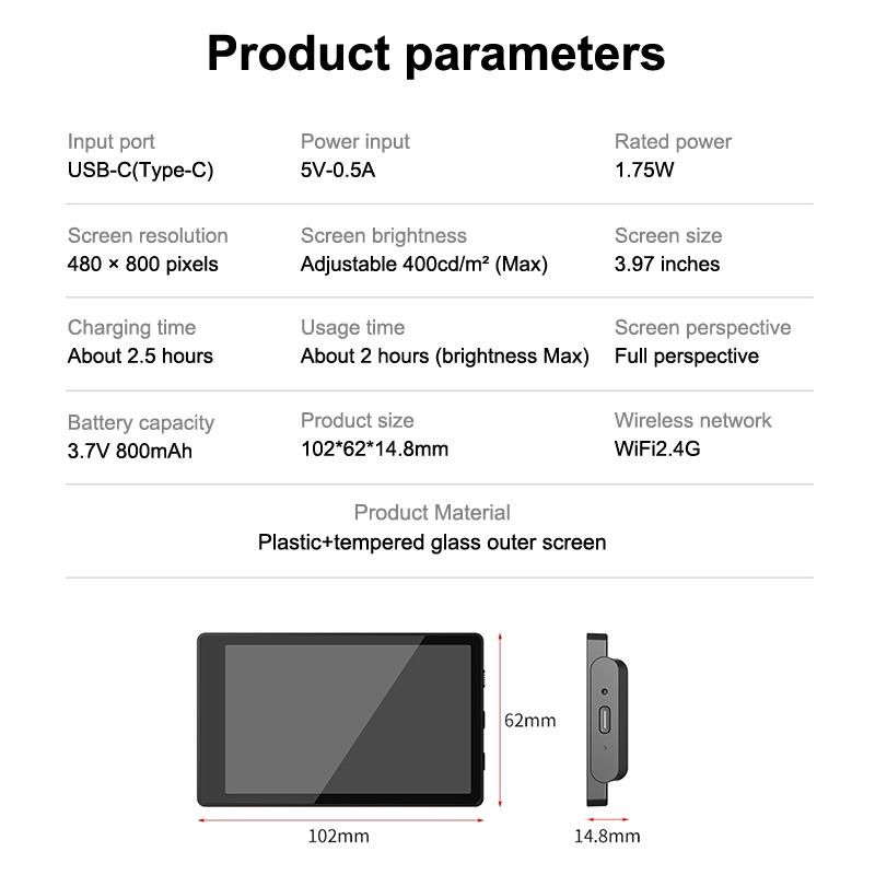 Экран монитора для селфи Vlog для iPhone, Android, Xiaomi, Samsung, задняя камера смартфона, беспроводной магнитный экран монитора для селфи