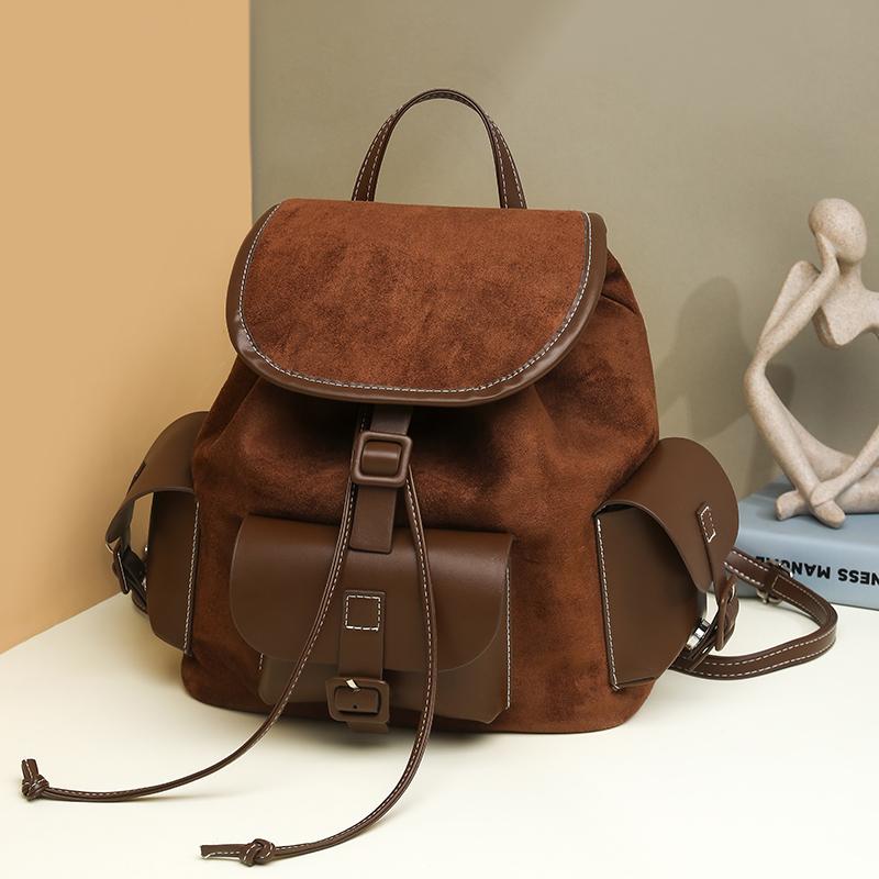 Винтажный рюкзак с цветными блоками, школьный рюкзак в стиле колледжа, дорожный рюкзак