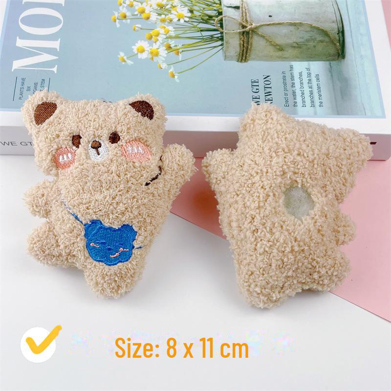 Плюшевый медведь брошь-подвеска для сумки, шарфа, одежды - милый мультяшный дизайн