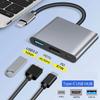3-в-1 USB-C концентратор 100 Вт Power Delivery USB 3.0 HDMI-совместимый 4K для MacBook Surface Chrome Steam Deck Стабильный USB 3.0 USB-хаб Адаптер