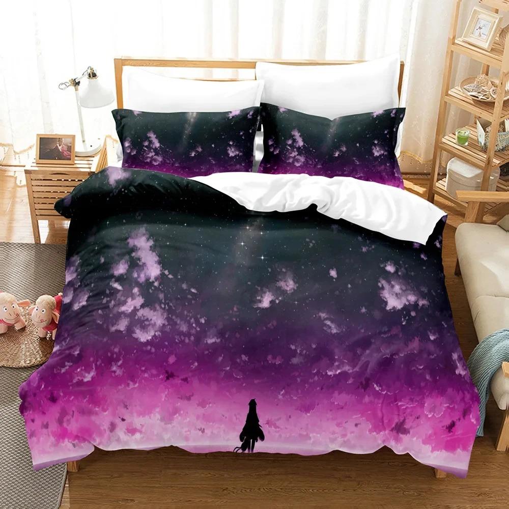 3D Print Anime Little Busters Bedding Set Boys Girls Twin Queen Size Duvet Cover Pillowcase Bed Kids Adult Home Textileextile