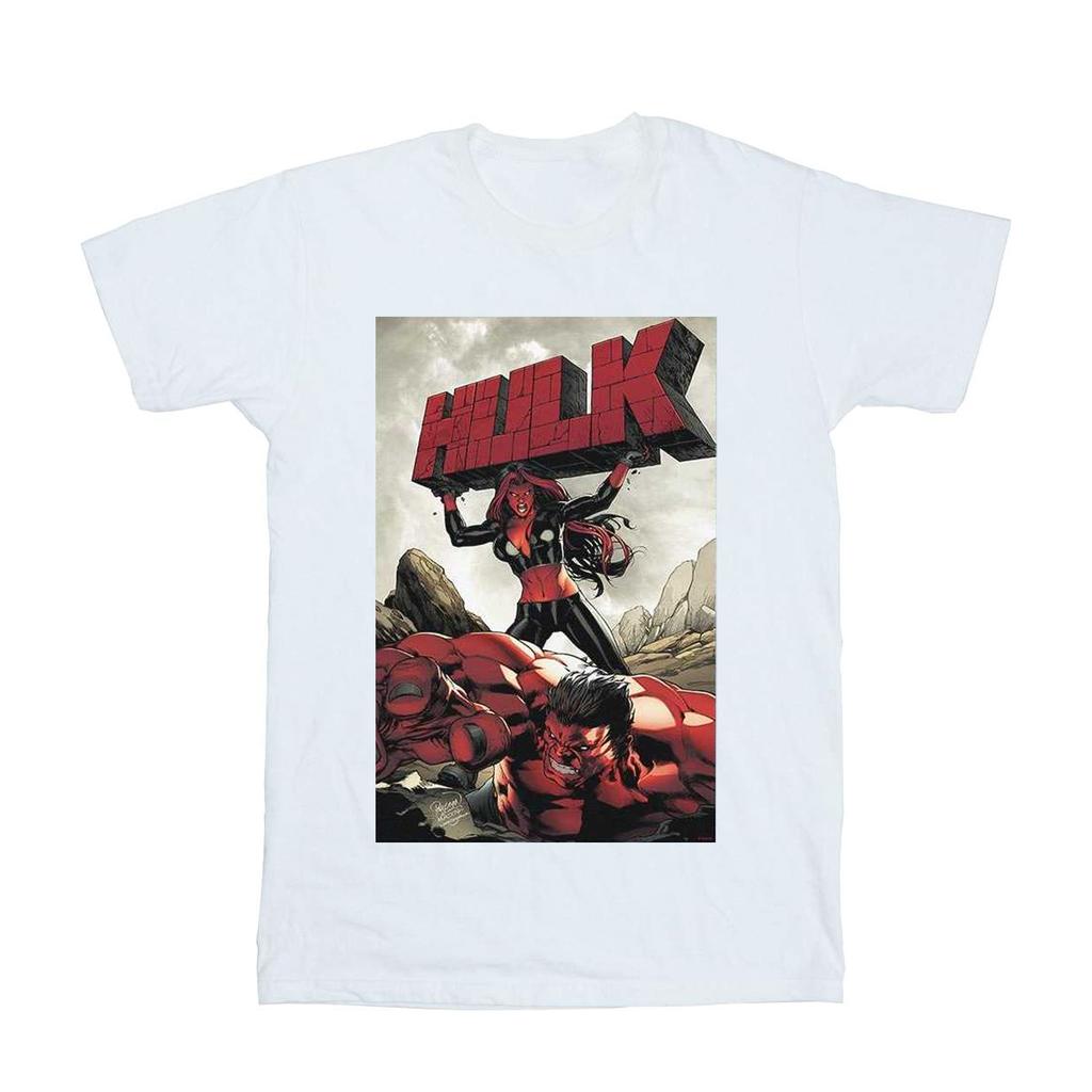 Marvel Mens Red Hulk Cover T-Shirt