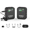 SYNCO G2A1PRO Wireless Microphone with Volume Control, Noise Cancellation, Easy Operation, Long Battery Life with Charging Case, Compact and