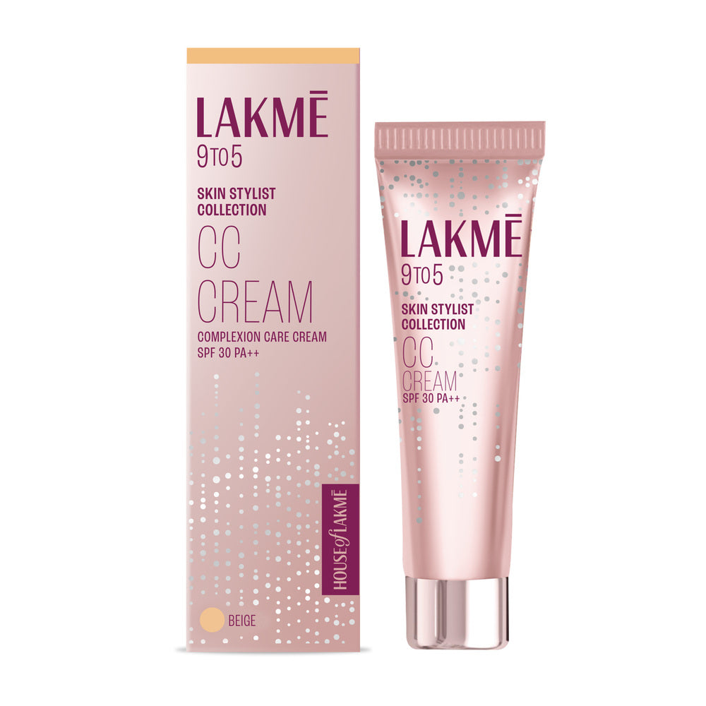 LAKME CC-крем для лица «9–5» для ухода за цветом лица, SPF 30, маскирует темные пятна и дефекты кожи, 30 г