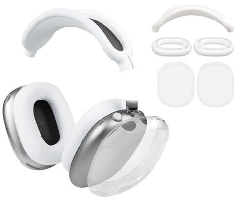 Защитные аксессуары SOULWIT для AirPods Max: Чехол из ТПУ + Чехол для оголовья + Чехол для амбушюр - Комплект многосторонней защиты - Устойчивый к царапинам, Потоустойчивый