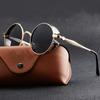Non-polarized Steampunk Sunglasses for Men Fashion Round Frame Metal Retro Accessories Women Punk Goggles Gothic Driving Shades