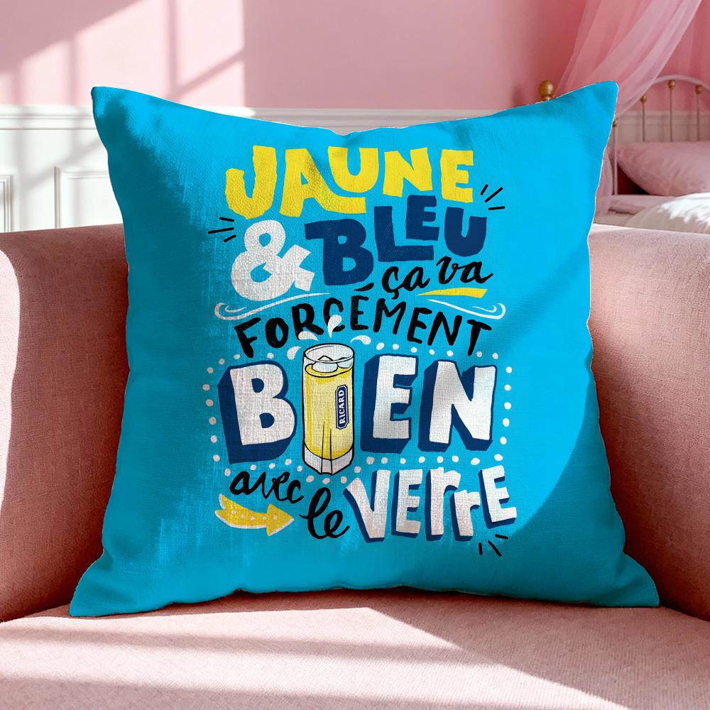 Beverage RRichards Drink Cushion Cover Breathable Linen Pillowcase Summer Odorless EcoFriendly Invisible Zipper Washable