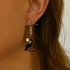 Simple Gothic Acrylic Earrings 2D Flat Dangle Earrings Crow Pendant Earrings  Women Accessories