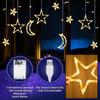 Star Moon String Lights LED Curtain Fairy Lights Christmas Garlands For Bedroom Wedding Party Garden Camping Patio Room Decor