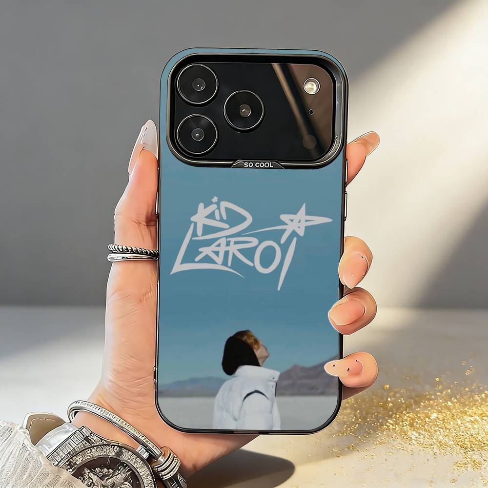 SINGER The Kid L-Laroi Чехол для телефона для iPhone17,16,15,14,13,12,11,Pro,MAX Белый Матовый Ударопрочный Чехол