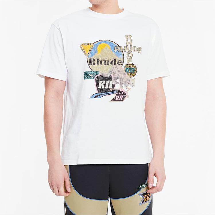 Puma X RHUDE Футболки Унисекс С Круглым Вырезом Умеренный Прямой Крой 596757-02