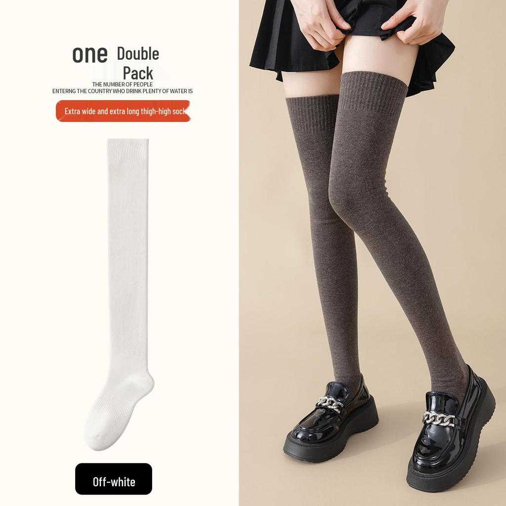 Women's Thick Over-the-Knee Socks: Autumn/Winter Style, Perfect for High School Girls.