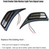 2Pcs/set Car LED Amber Front Fender Marker Lights Fit for Jeep Wrangler JL
