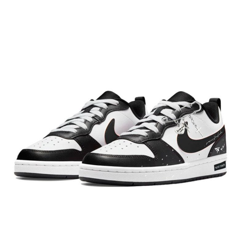 Nike Court Borough Kite Love Letter Low top Skateboard Shoes Women's Black Pink BQ5448-115(Team1267-)