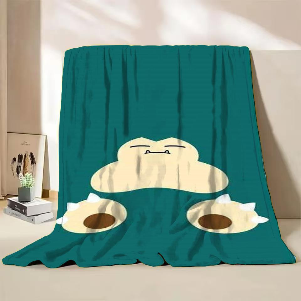 Фланелевое пушистое флисовое одеяло Pokemon Snorlax для дома, спальни, кровати, дивана, офиса, детское покрывало, взрослое мягкое одеяло, милый подарок для ребенка