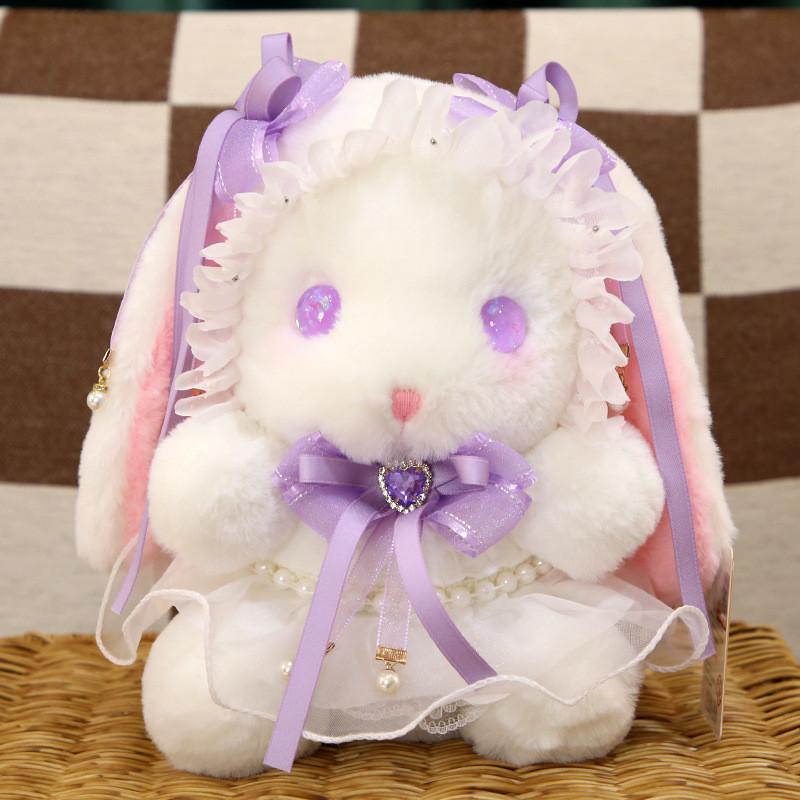 Cute Purple Fairy Rabbit Plush Toy Sleeping Companion Lolita Doll Bed Doll Festival Gift
