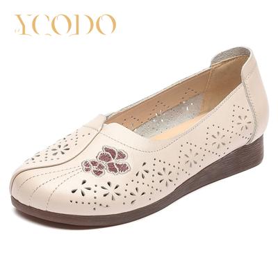 Женские весенне-летние сандалии LOfu для отдыха, удобная дышащая женская обувь из натуральной яловой кожи