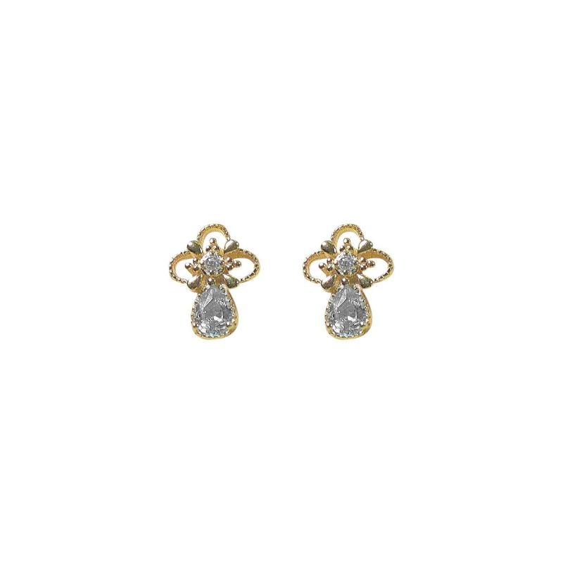 Niche Romantic Water Drop Zircon Earrings Mini Small Earrings and Earrings Elegant Temperament