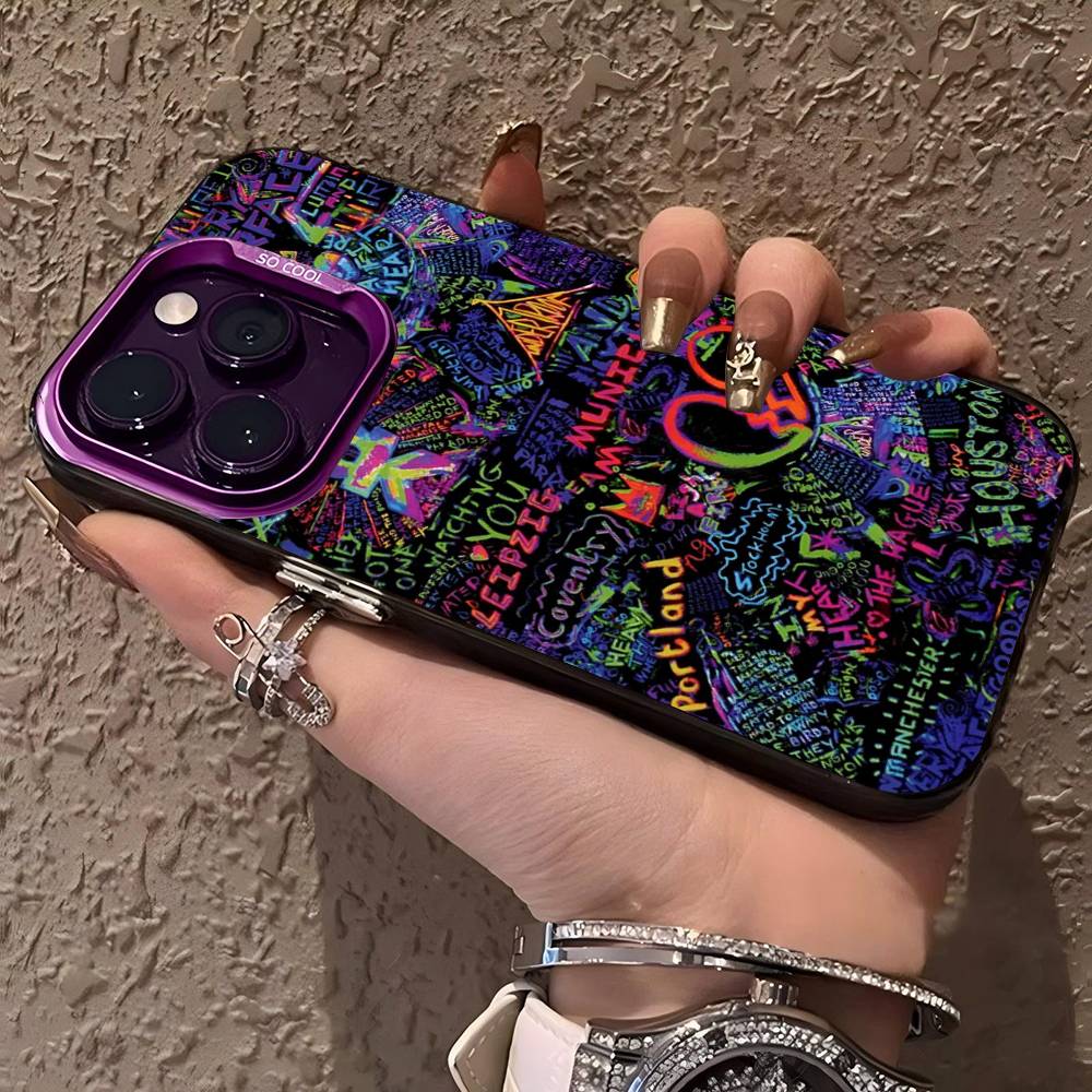 Moon Music Coldplay Band Phone Cases For IPhone 17 16e 15 14 13 12 11 Plus Pro Max ProMax Colorful Covers