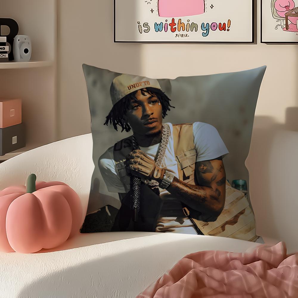 Toppg HipHop Rapper YYoungBoy Cushion Cover Pillowcase Short Plush Invisible zipper Room Sofa Cushion Cover