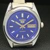 VINTAGE SEIKO 5 AUTOMATIC REFURBISHED JAPAN MENS BLUE COLOR DIAL WATCH A440637-9 Sk-a440637-1