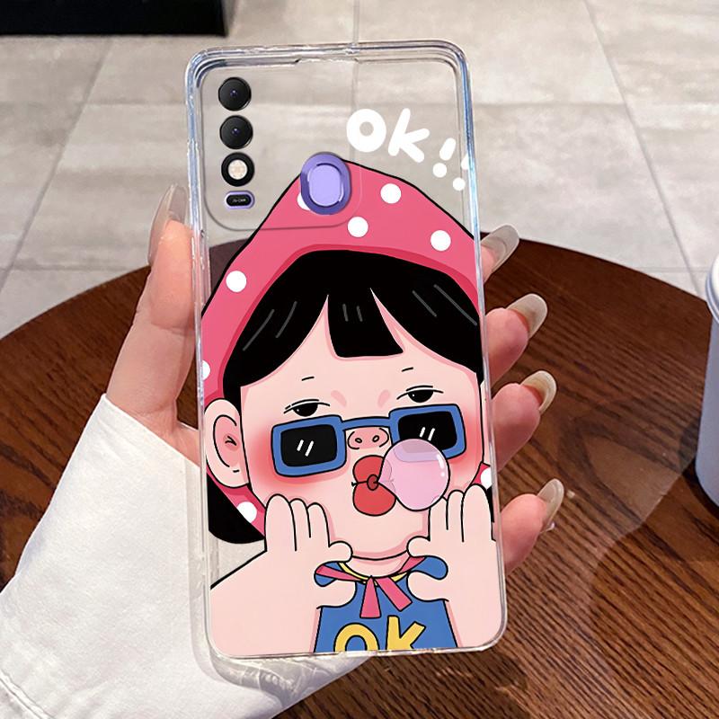 For Tecno Spark 8 8T 8P 9T (India) 7 Pro 7T Case Clear Silicone Soft TPU Jelly Cover KG6 KG7H KG7 KF6 Cute Rabbit Cat Phone Case
