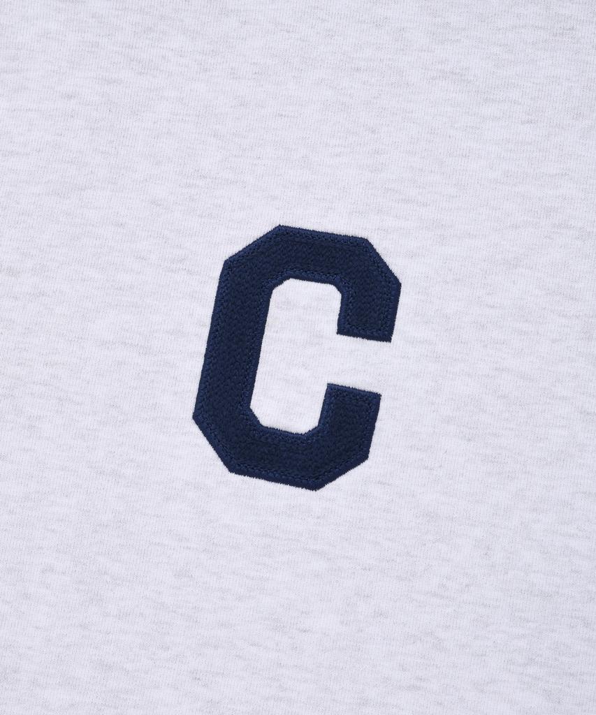 Covernat C Logo Button-Up Hoodie Zip-Up Heather Grey