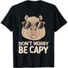 Не волнуйся, будь любителем капибар, Ретро футболка с капибарой для мужчин, женщин, мальчиков, детей