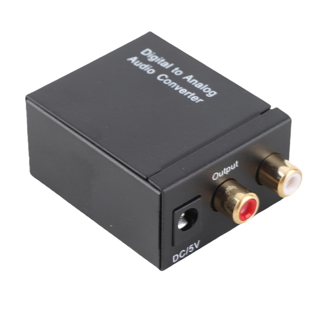 Digital to Analog Audio Converter Audio Switch Box Optical to RCA AV Switcher Selector Box Coaxial Toslink